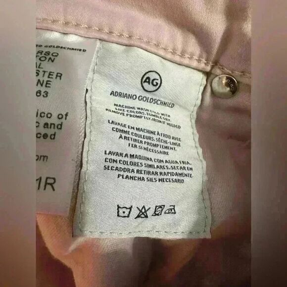 AG Adriano Goldschmied Women's Jeans 31 Prima Crop Cigarette Pink  Denim - Picture 8 of 9